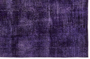 Purple Over Dyed Vintage Rug 5'3'' x 8'4'' ft 160 x 255 cm