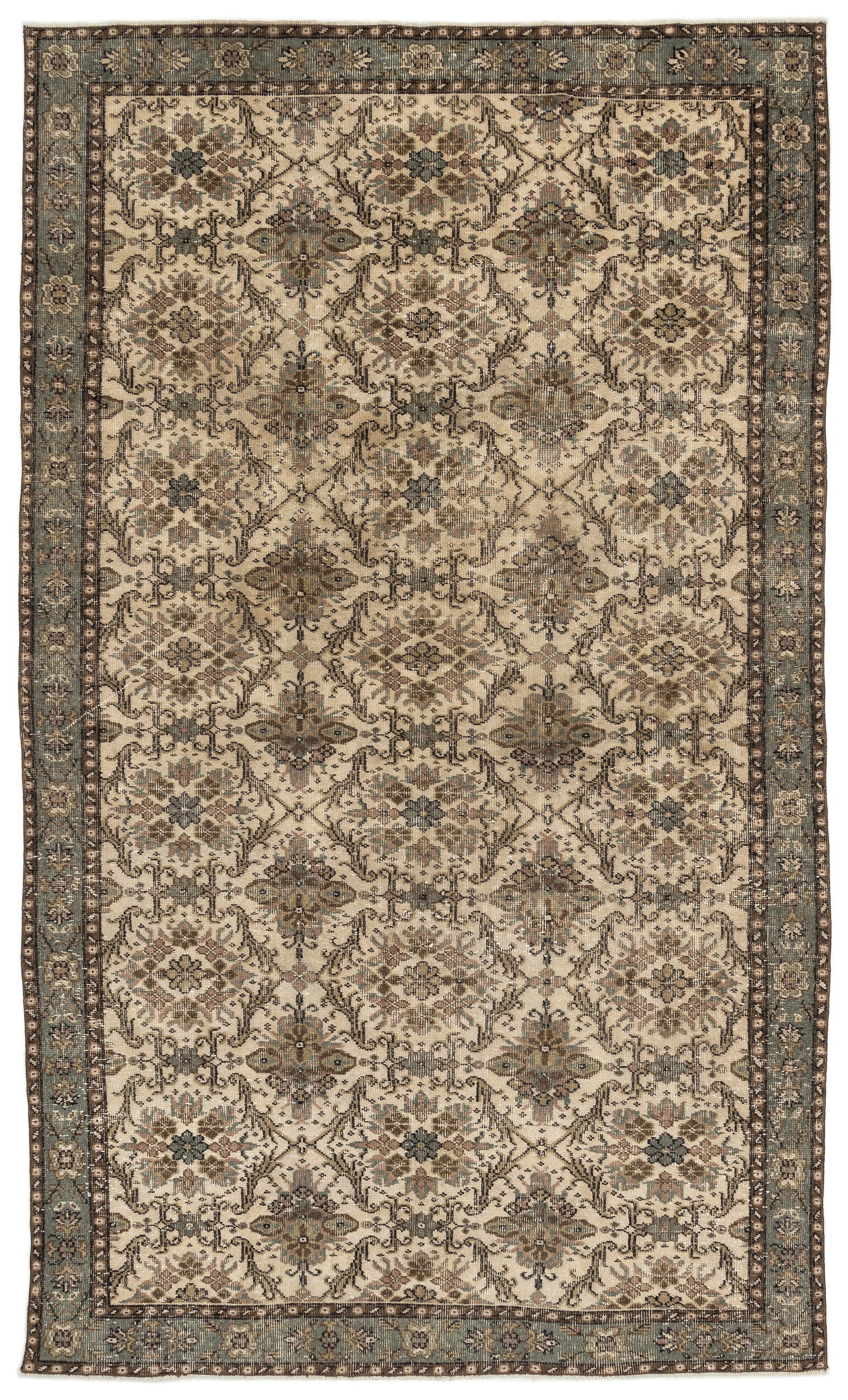 Naturel Over Dyed Vintage Rug 5'12'' x 10'0'' ft 182 x 306 cm