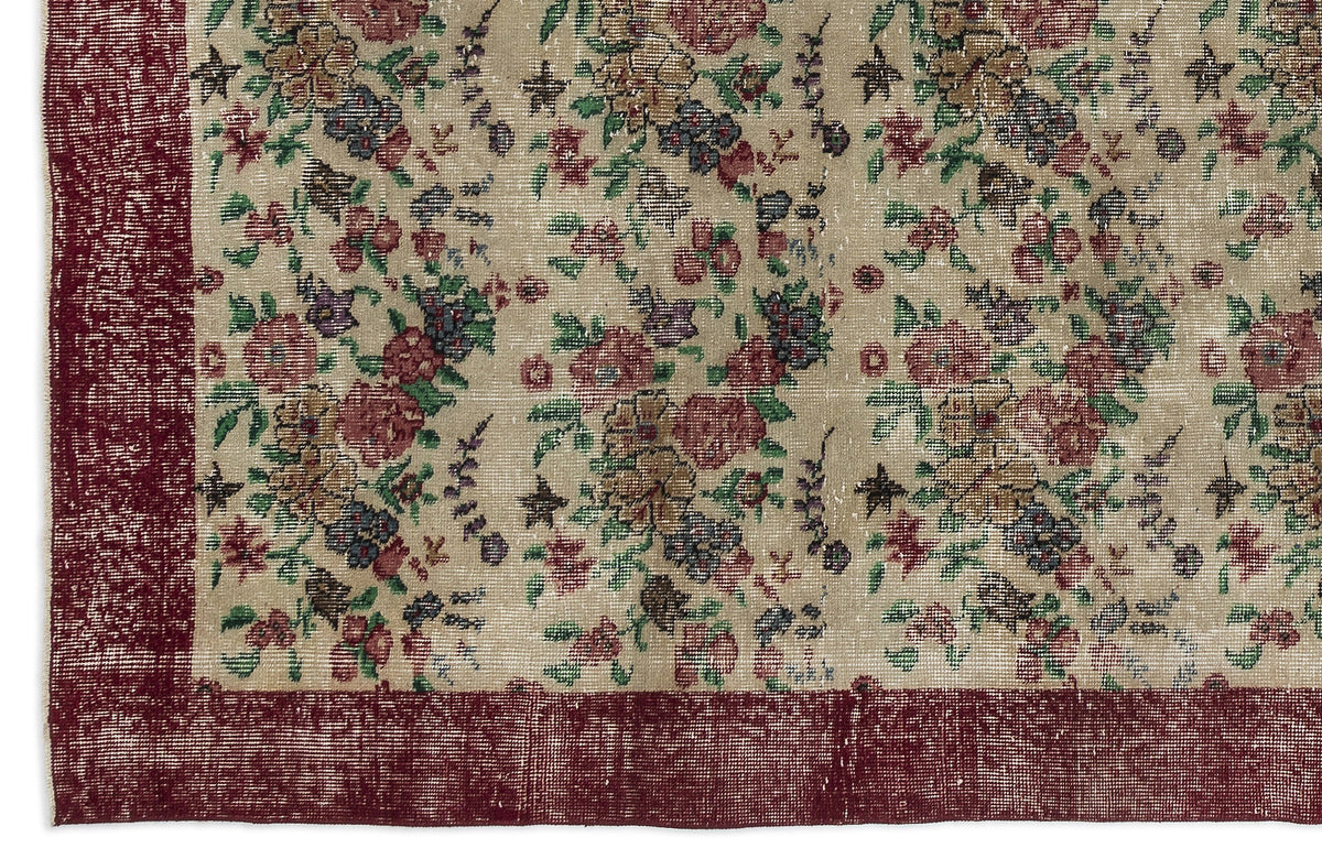 Retro Over Dyed Vintage Rug 6&#39;9&#39;&#39; x 9&#39;6&#39;&#39; ft 205 x 290 cm