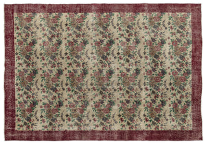 Retro Over Dyed Vintage Rug 6'9'' x 9'6'' ft 205 x 290 cm