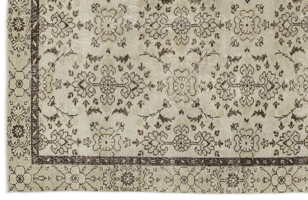 Naturel Over Dyed Vintage Rug 5'2'' x 9'2'' ft 157 x 279 cm