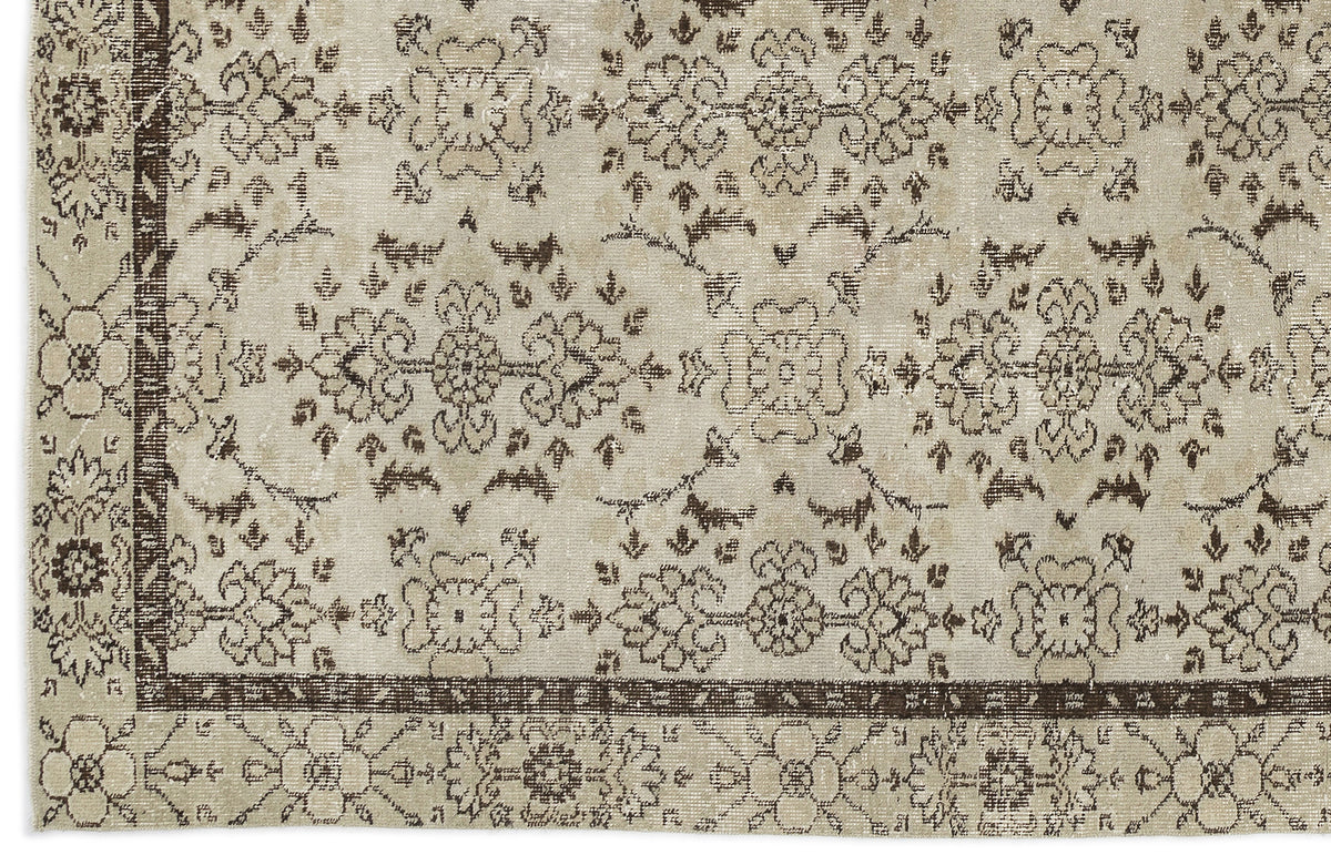 Naturel Over Dyed Vintage Rug 5&#39;2&#39;&#39; x 9&#39;2&#39;&#39; ft 157 x 279 cm