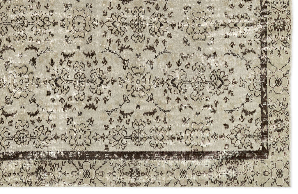 Naturel Over Dyed Vintage Rug 5'2'' x 9'2'' ft 157 x 279 cm