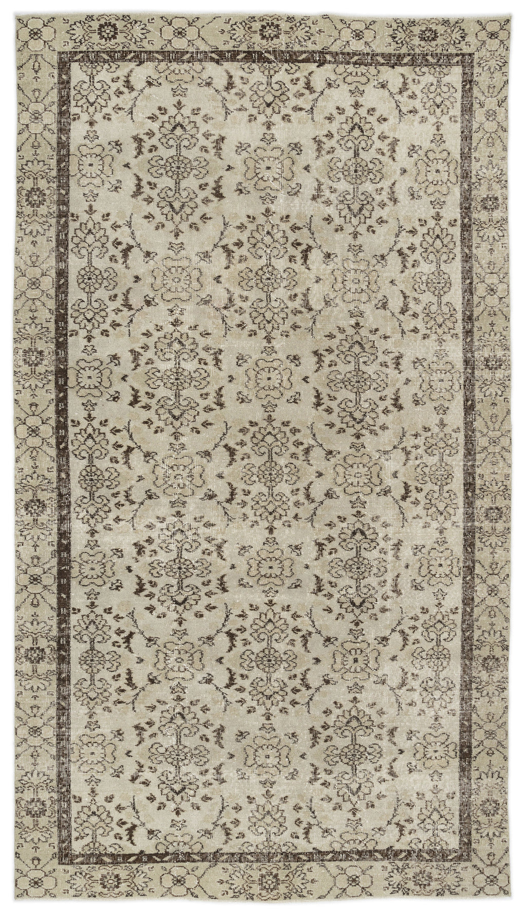 Naturel Over Dyed Vintage Rug 5'2'' x 9'2'' ft 157 x 279 cm