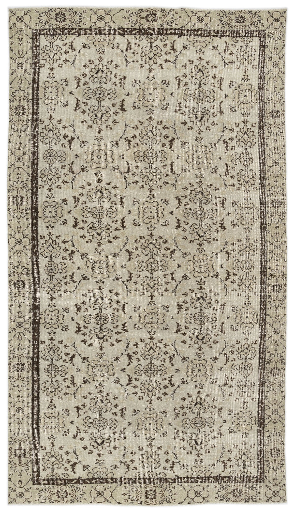 Naturel Over Dyed Vintage Rug 5&#39;2&#39;&#39; x 9&#39;2&#39;&#39; ft 157 x 279 cm