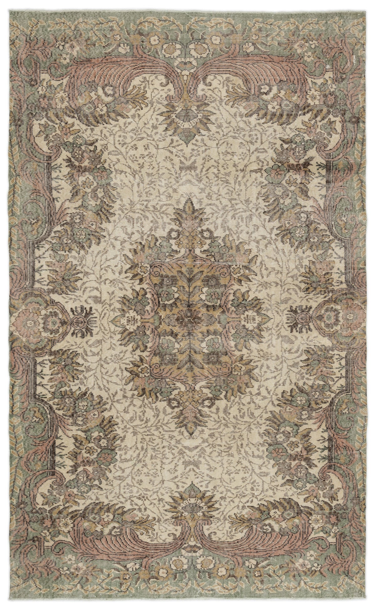 Naturel Over Dyed Vintage Rug 5&#39;8&#39;&#39; x 9&#39;5&#39;&#39; ft 172 x 286 cm