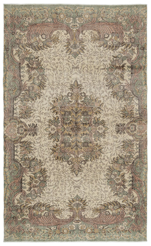 Naturel Over Dyed Vintage Rug 5'8'' x 9'5'' ft 172 x 286 cm