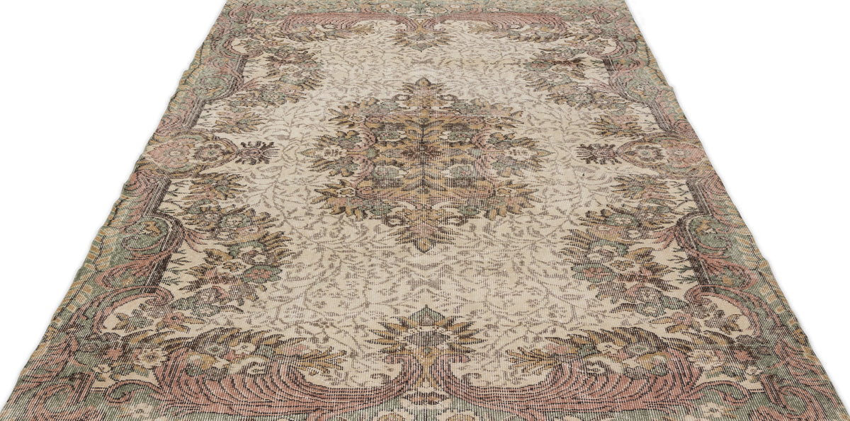 Naturel Over Dyed Vintage Rug 5&#39;8&#39;&#39; x 9&#39;5&#39;&#39; ft 172 x 286 cm