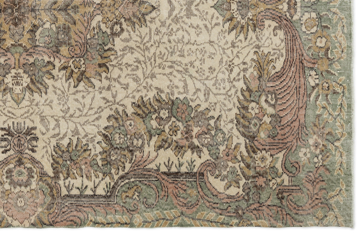 Naturel Over Dyed Vintage Rug 5&#39;8&#39;&#39; x 9&#39;5&#39;&#39; ft 172 x 286 cm