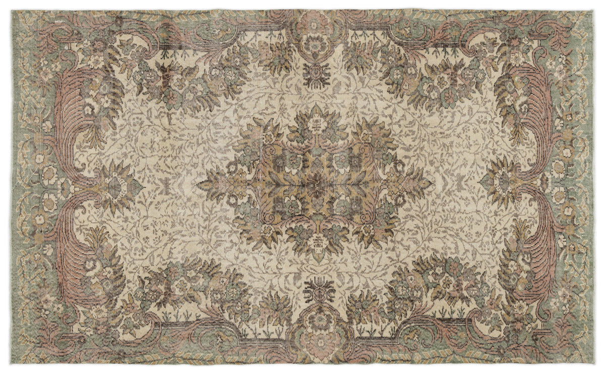 Naturel Over Dyed Vintage Rug 5&#39;8&#39;&#39; x 9&#39;5&#39;&#39; ft 172 x 286 cm