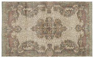 Naturel Over Dyed Vintage Rug 5'8'' x 9'5'' ft 172 x 286 cm