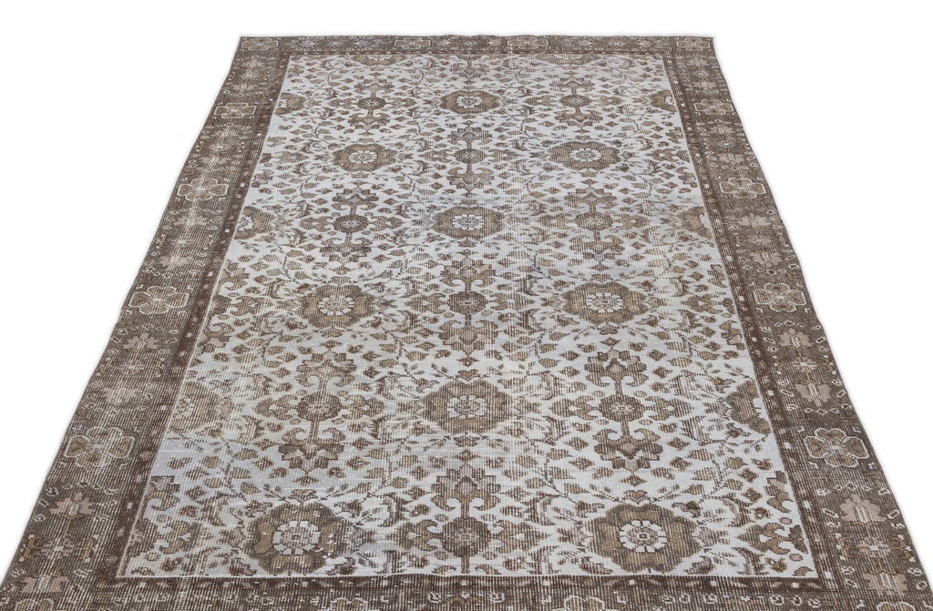 Blue Over Dyed Vintage Rug 5'2'' x 9'4'' ft 158 x 284 cm