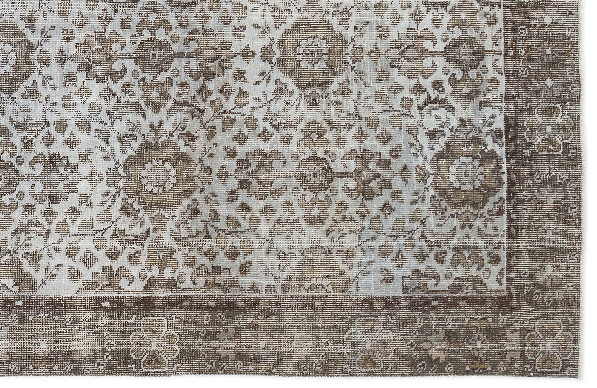 Blue Over Dyed Vintage Rug 5'2'' x 9'4'' ft 158 x 284 cm