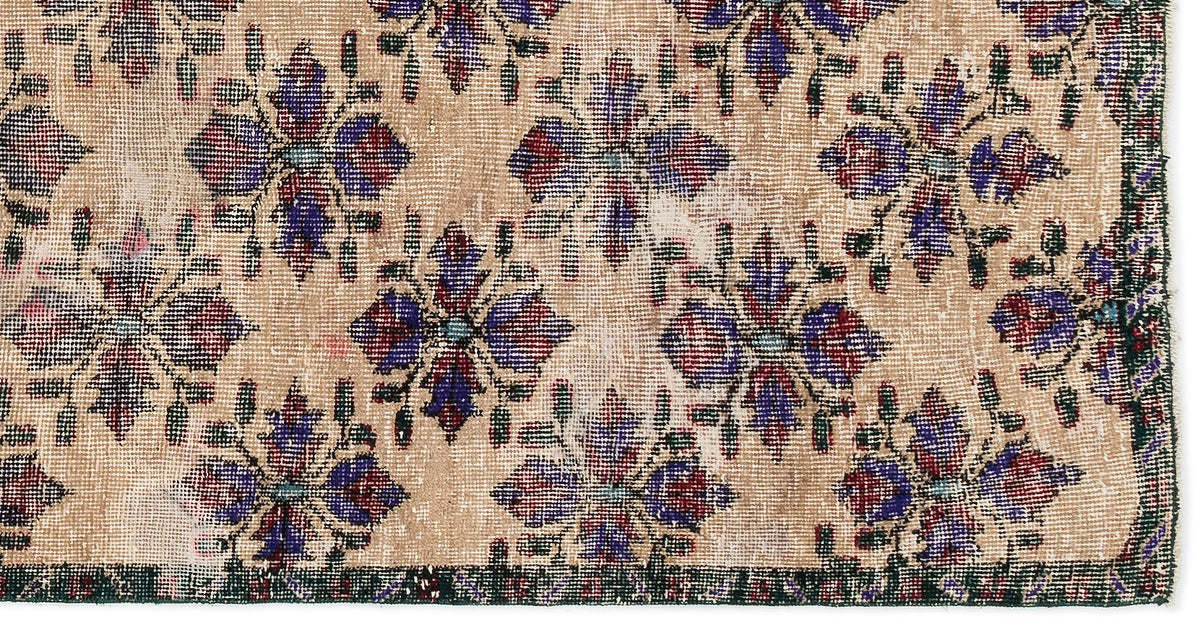 Retro Over Dyed Vintage Rug 4&#39;0&#39;&#39; x 7&#39;10&#39;&#39; ft 122 x 238 cm