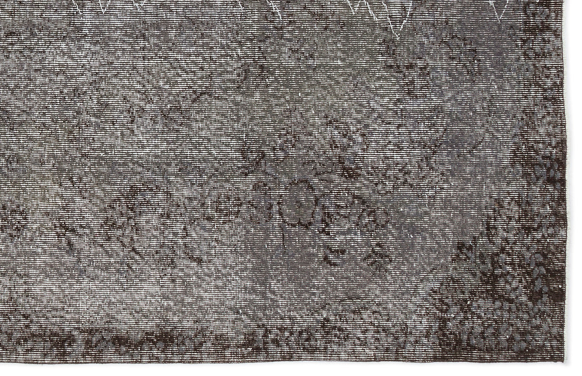 Gray Over Dyed Vintage Rug 5&#39;7&#39;&#39; x 8&#39;9&#39;&#39; ft 170 x 267 cm
