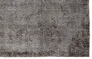 Gray Over Dyed Vintage Rug 5'7'' x 8'9'' ft 170 x 267 cm