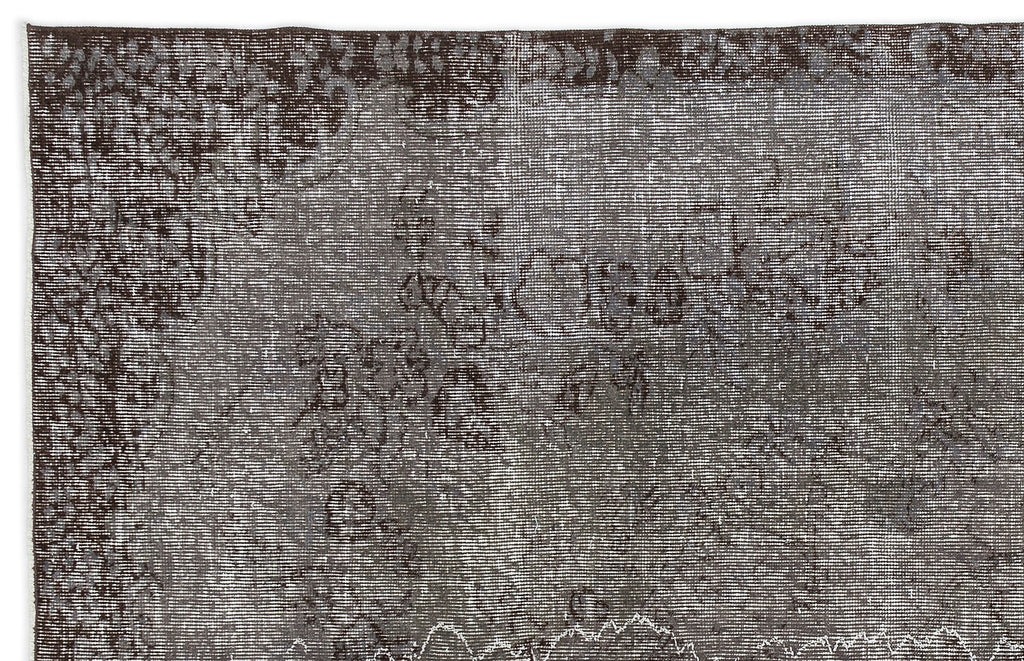 Gray Over Dyed Vintage Rug 5'7'' x 8'9'' ft 170 x 267 cm