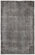 Gray Over Dyed Vintage Rug 5'7'' x 8'9'' ft 170 x 267 cm