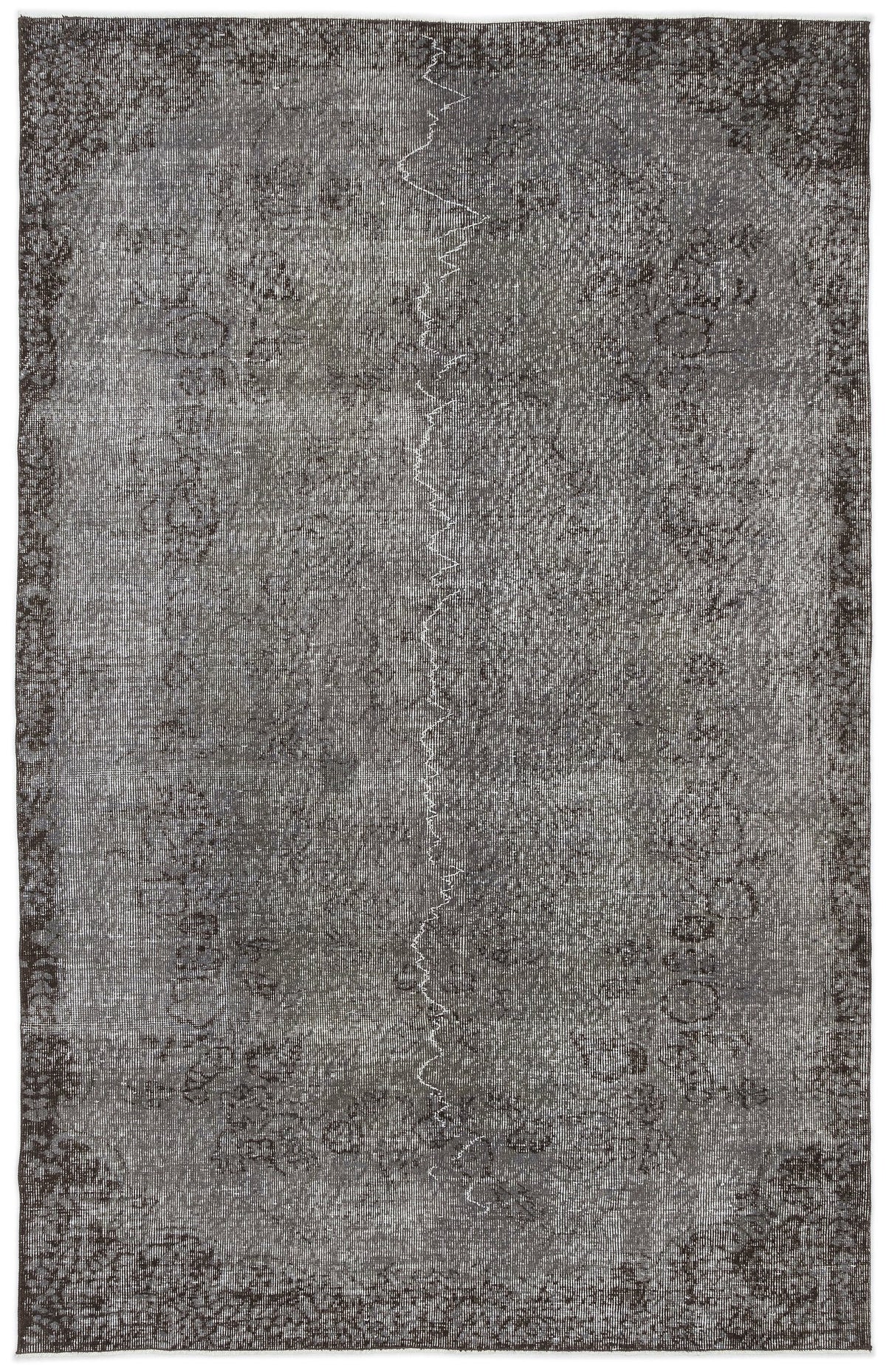 Gray Over Dyed Vintage Rug 5&#39;7&#39;&#39; x 8&#39;9&#39;&#39; ft 170 x 267 cm