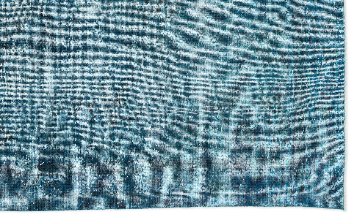 Turquoise  Over Dyed Vintage Rug 5&#39;11&#39;&#39; x 9&#39;9&#39;&#39; ft 180 x 296 cm