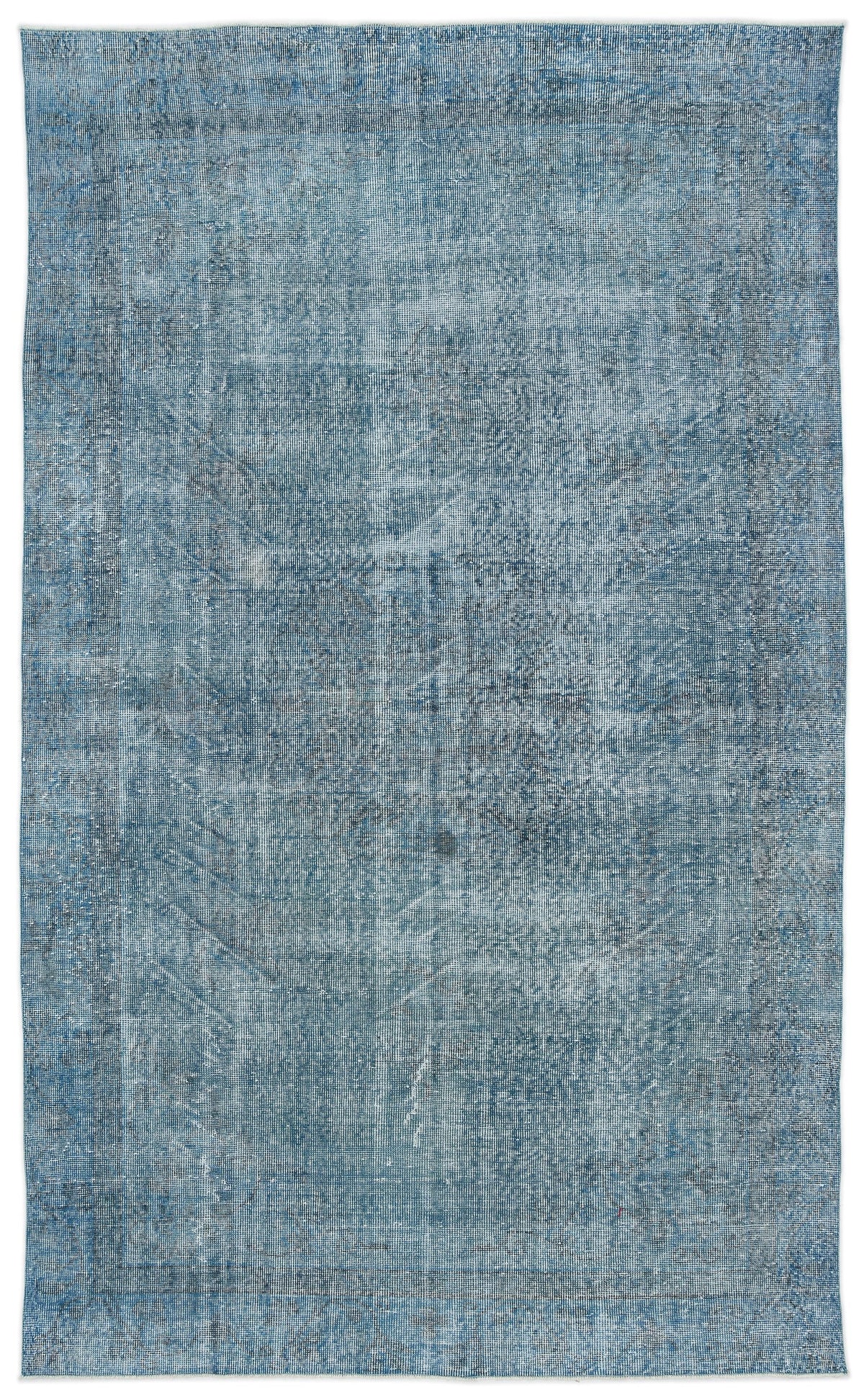 Turquoise  Over Dyed Vintage Rug 5&#39;11&#39;&#39; x 9&#39;9&#39;&#39; ft 180 x 296 cm