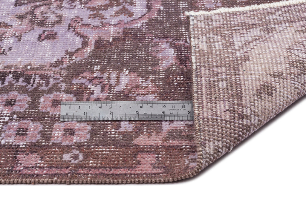 Purple Over Dyed Vintage Rug 5'3'' x 9'9'' ft 161 x 298 cm