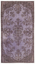 Purple Over Dyed Vintage Rug 5'3'' x 9'9'' ft 161 x 298 cm