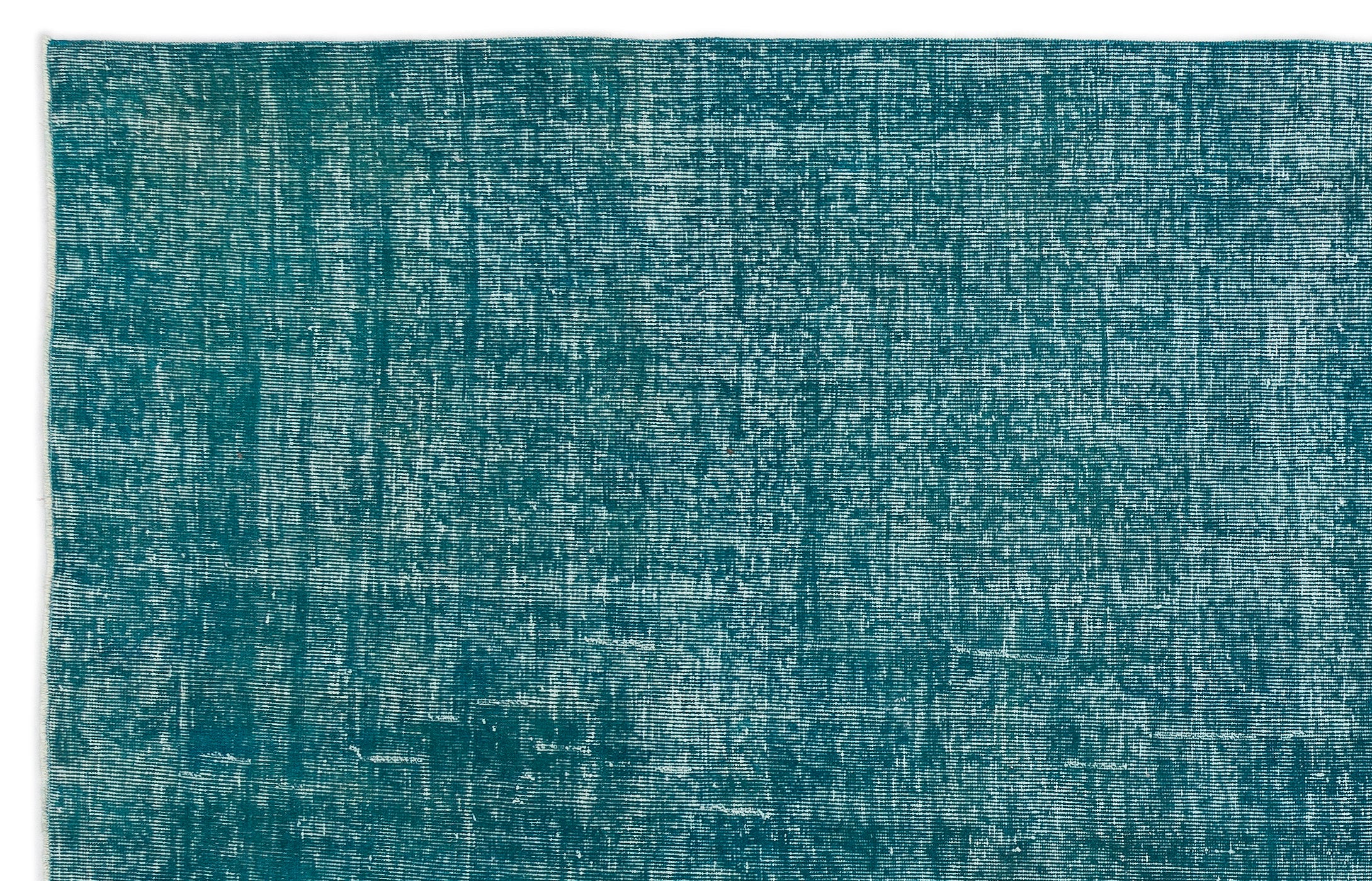 Turquoise  Over Dyed Vintage Rug 6'5'' x 10'2'' ft 196 x 310 cm