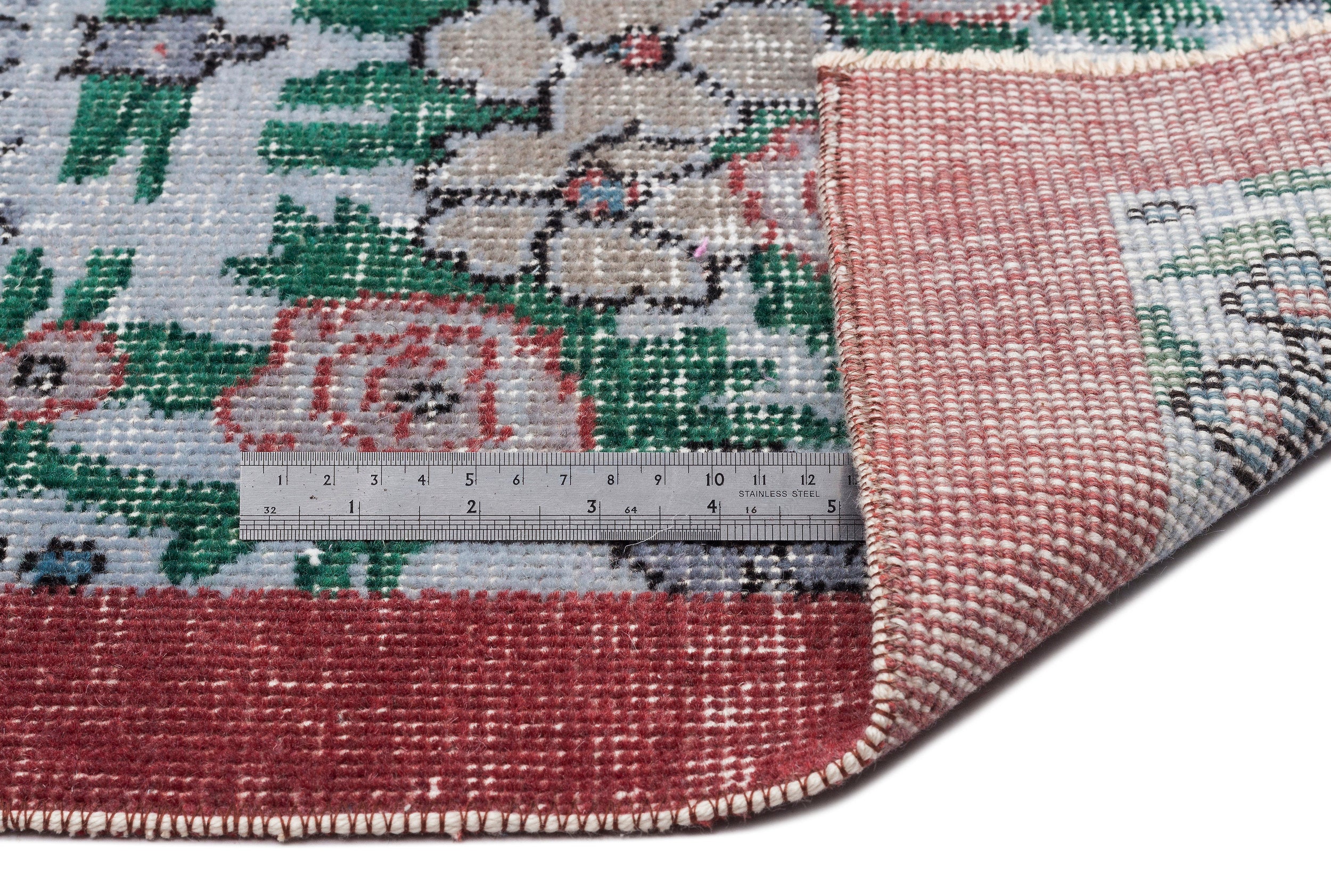 Retro Over Dyed Vintage Rug 5'3'' x 9'2'' ft 160 x 280 cm