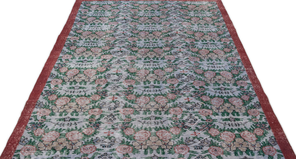 Retro Over Dyed Vintage Rug 5'3'' x 9'2'' ft 160 x 280 cm