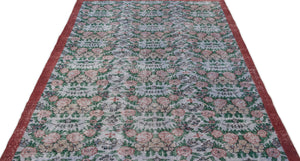 Retro Over Dyed Vintage Rug 5'3'' x 9'2'' ft 160 x 280 cm