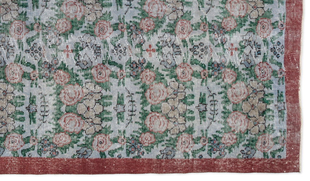 Retro Over Dyed Vintage Rug 5'3'' x 9'2'' ft 160 x 280 cm