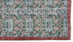 Retro Over Dyed Vintage Rug 5'3'' x 9'2'' ft 160 x 280 cm