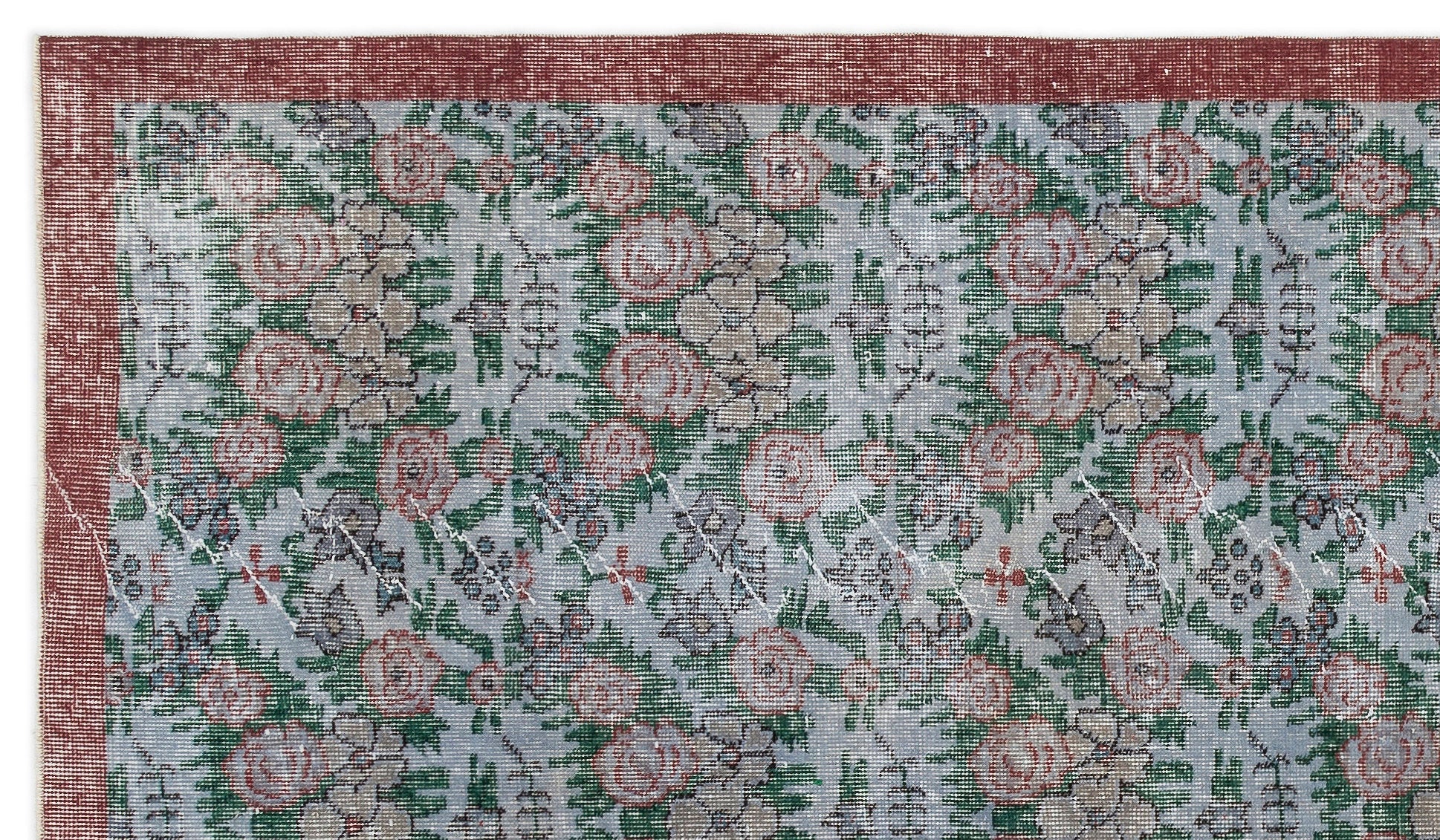 Retro Over Dyed Vintage Rug 5'3'' x 9'2'' ft 160 x 280 cm