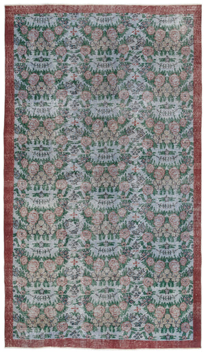 Retro Over Dyed Vintage Rug 5'3'' x 9'2'' ft 160 x 280 cm