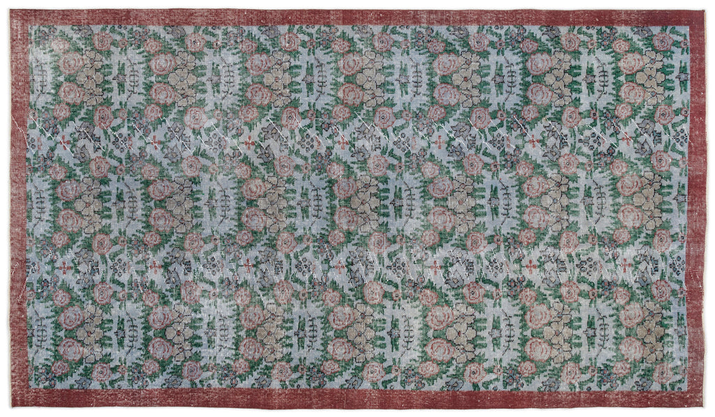 Retro Over Dyed Vintage Rug 5'3'' x 9'2'' ft 160 x 280 cm