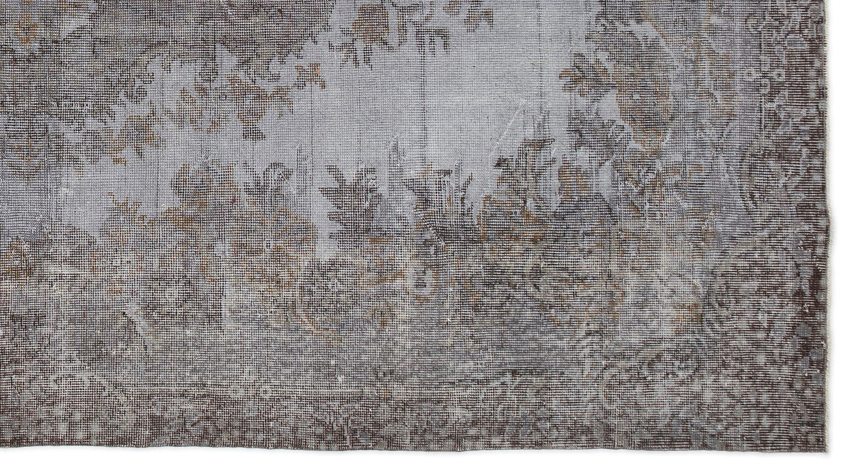 Blue Over Dyed Vintage Rug 5&#39;6&#39;&#39; x 9&#39;11&#39;&#39; ft 168 x 303 cm