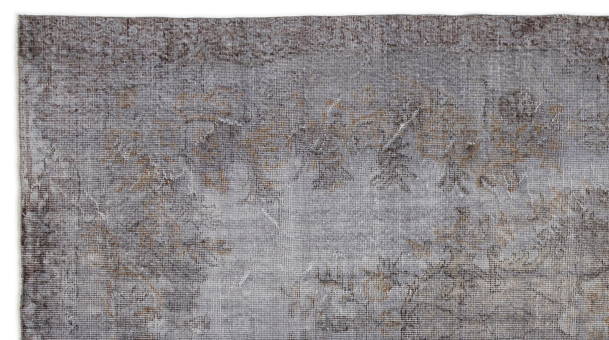 Blue Over Dyed Vintage Rug 5&#39;6&#39;&#39; x 9&#39;11&#39;&#39; ft 168 x 303 cm