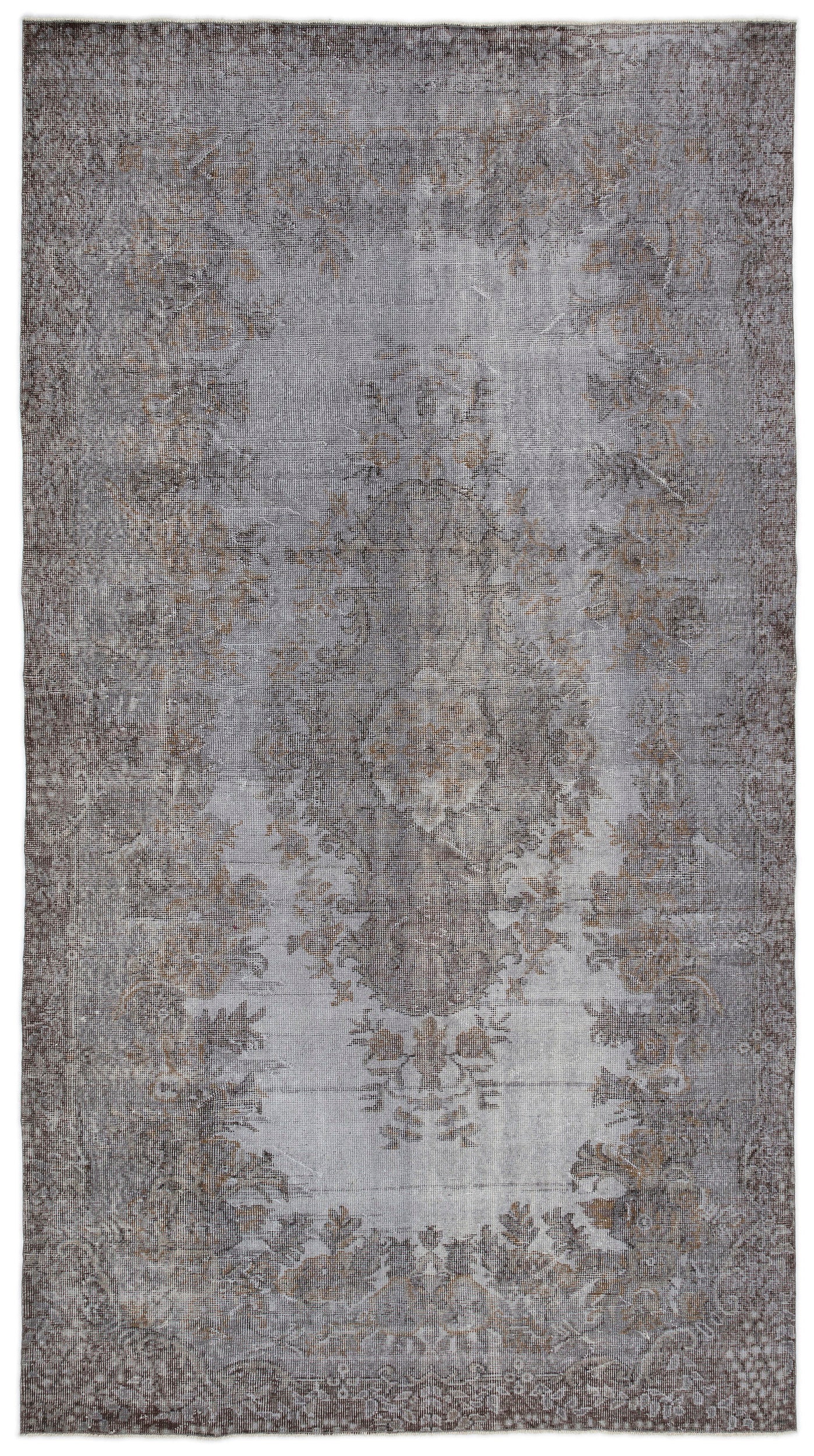 Blue Over Dyed Vintage Rug 5'6'' x 9'11'' ft 168 x 303 cm