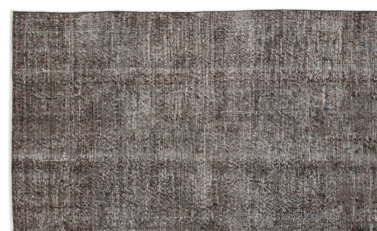 Gray Over Dyed Vintage Rug 6&#39;6&#39;&#39; x 10&#39;8&#39;&#39; ft 197 x 326 cm