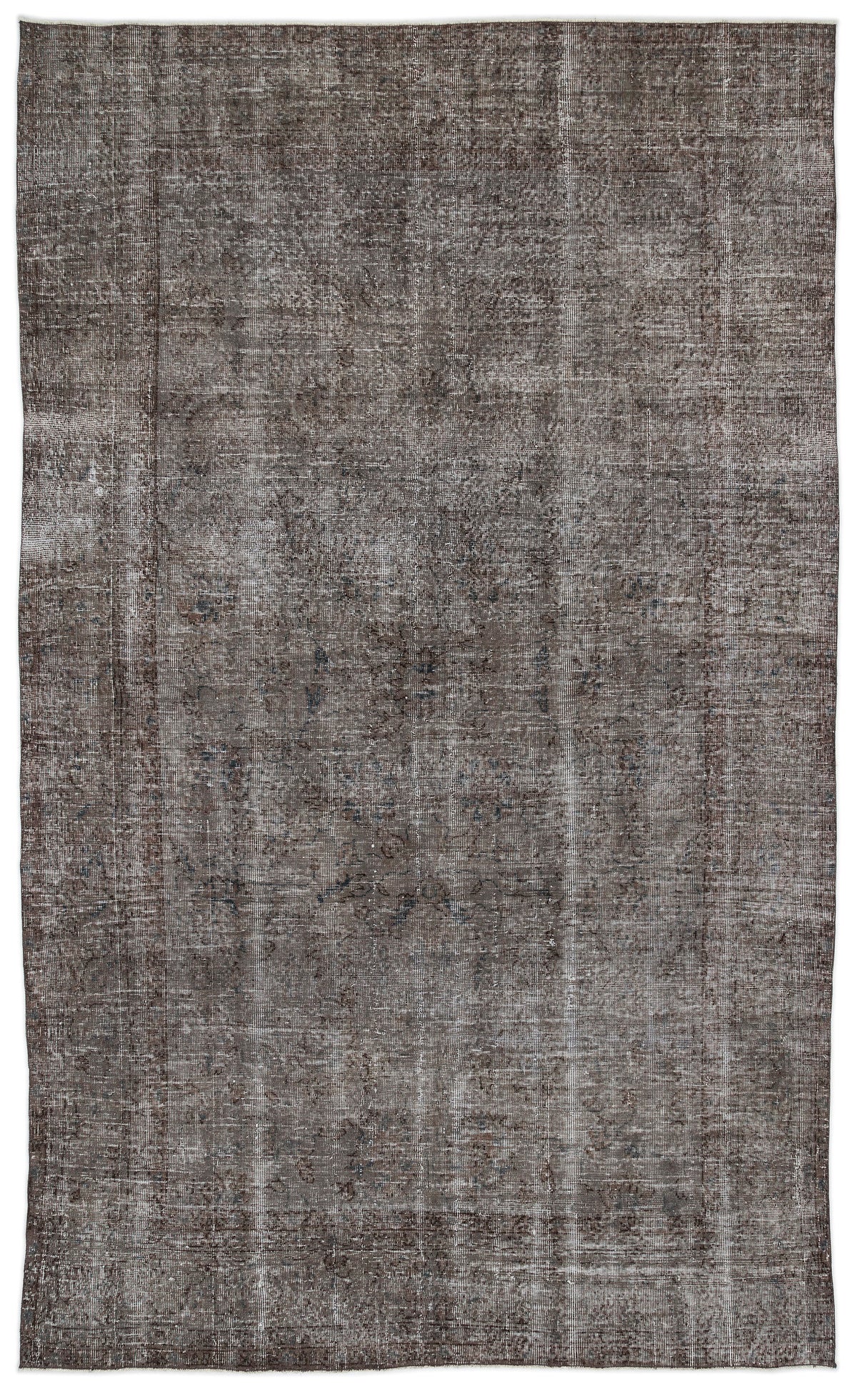 Gray Over Dyed Vintage Rug 6&#39;6&#39;&#39; x 10&#39;8&#39;&#39; ft 197 x 326 cm