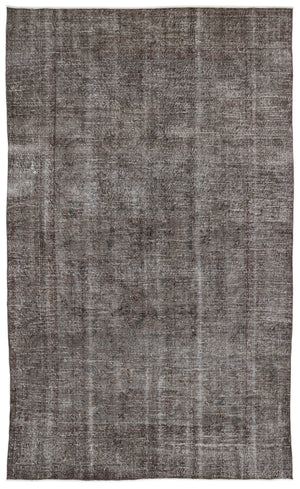 Gray Over Dyed Vintage Rug 6'6'' x 10'8'' ft 197 x 326 cm