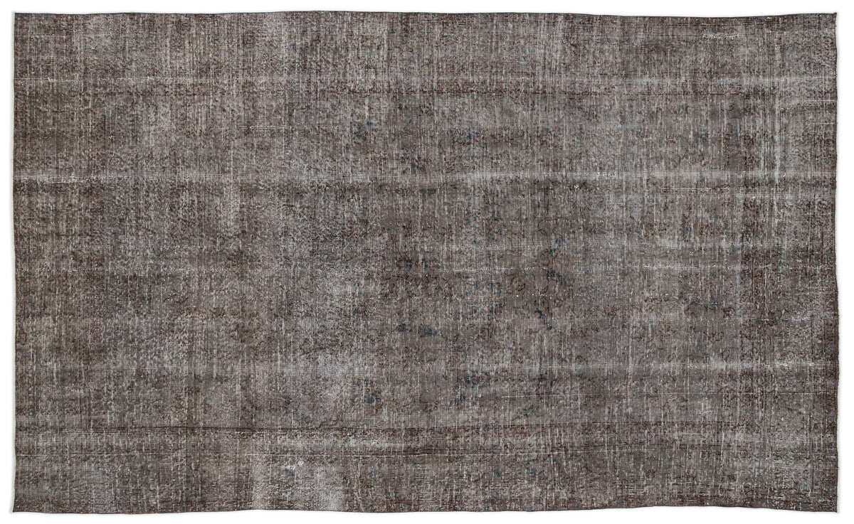 Gray Over Dyed Vintage Rug 6&#39;6&#39;&#39; x 10&#39;8&#39;&#39; ft 197 x 326 cm