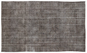 Gray Over Dyed Vintage Rug 6'6'' x 10'8'' ft 197 x 326 cm