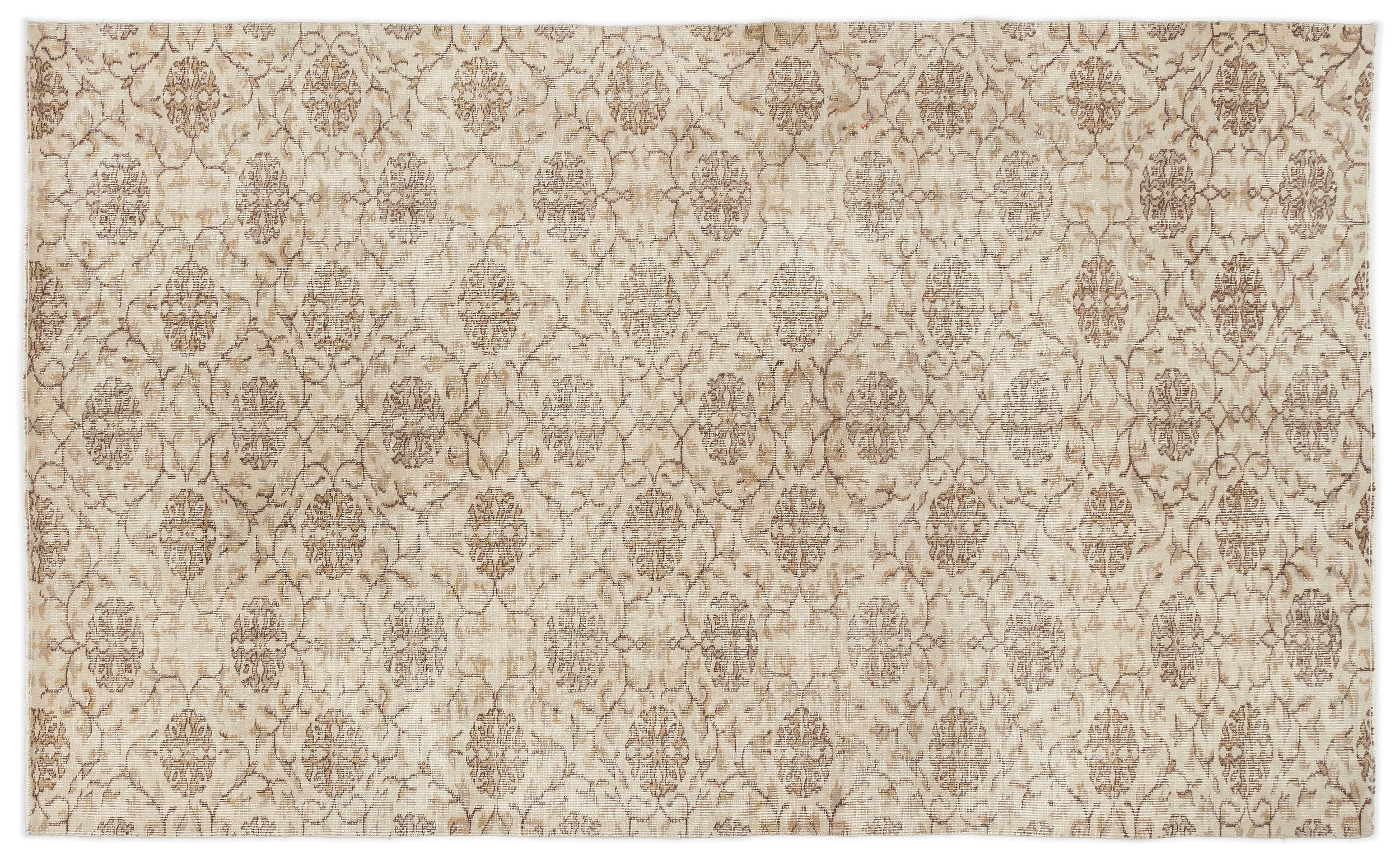 Beige Over Dyed Vintage Rug 4'9'' x 7'10'' ft 145 x 238 cm