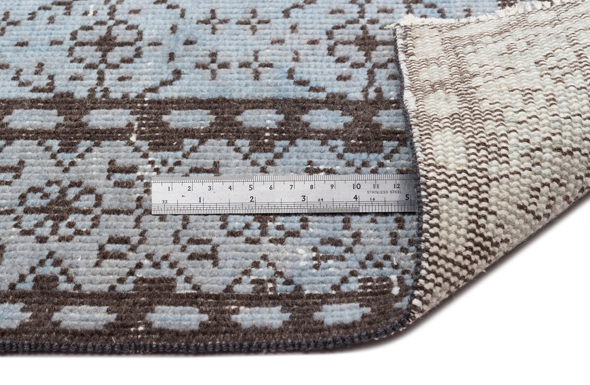 Blue Over Dyed Vintage Rug 4&#39;11&#39;&#39; x 8&#39;9&#39;&#39; ft 149 x 267 cm
