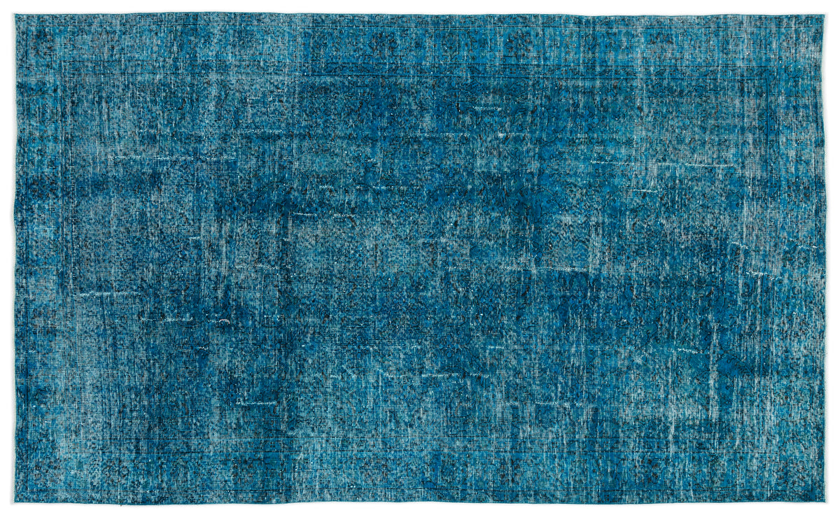 Turquoise  Over Dyed Vintage Rug 6&#39;0&#39;&#39; x 9&#39;12&#39;&#39; ft 183 x 304 cm