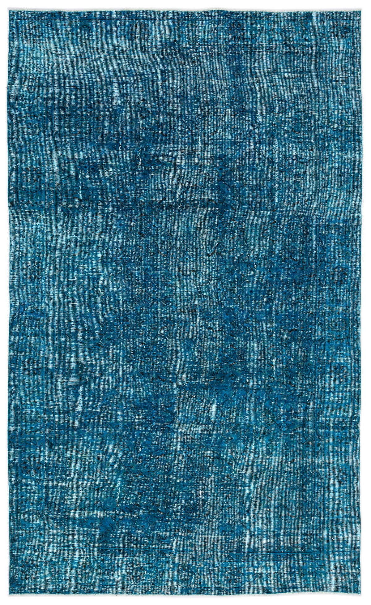 Turquoise  Over Dyed Vintage Rug 6&#39;0&#39;&#39; x 9&#39;12&#39;&#39; ft 183 x 304 cm