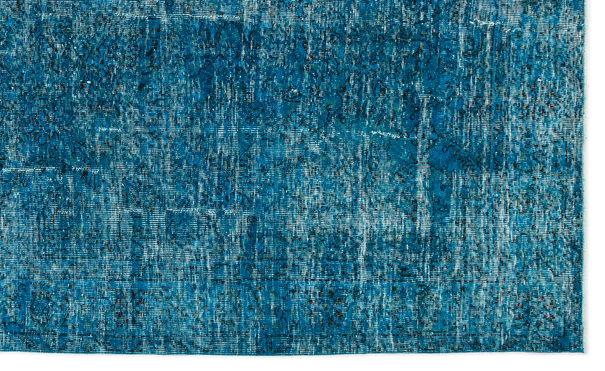 Turquoise  Over Dyed Vintage Rug 6&#39;0&#39;&#39; x 9&#39;12&#39;&#39; ft 183 x 304 cm