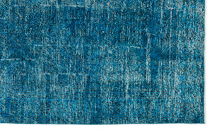 Turquoise  Over Dyed Vintage Rug 6'0'' x 9'12'' ft 183 x 304 cm